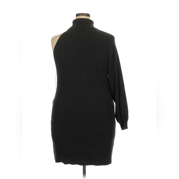 Anthropologie One Sleeve Turtleneck Sweater Dress - Size 2X - NWT Retail: $168 - Picture 3 of 8